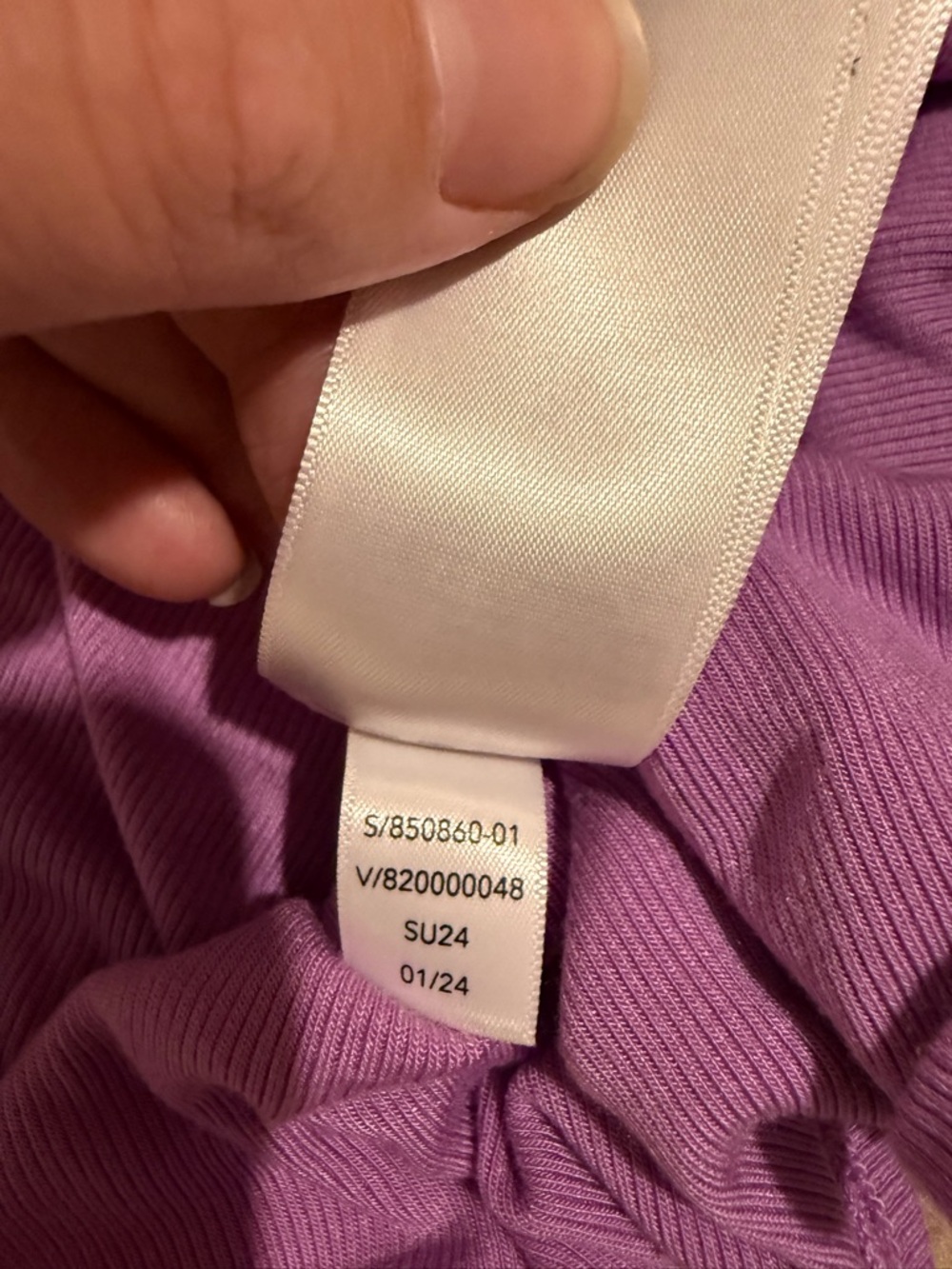 Athleta Purple Ribbed Racerback Swing Tank Top Small Modal Stretch - Picture 4 of 6